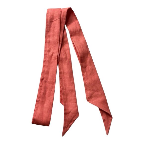 Jones New York Signature 100% Linen Blouse Womens M Pink Salmon Sleeves Pocket - Picture 5 of 13